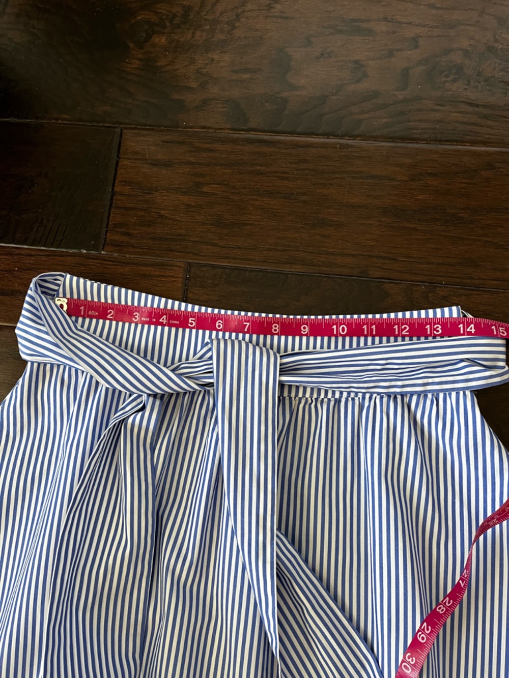 J Crew Blue and White stripe Tie-waist skirt; size 2 - Picture 6 of 10